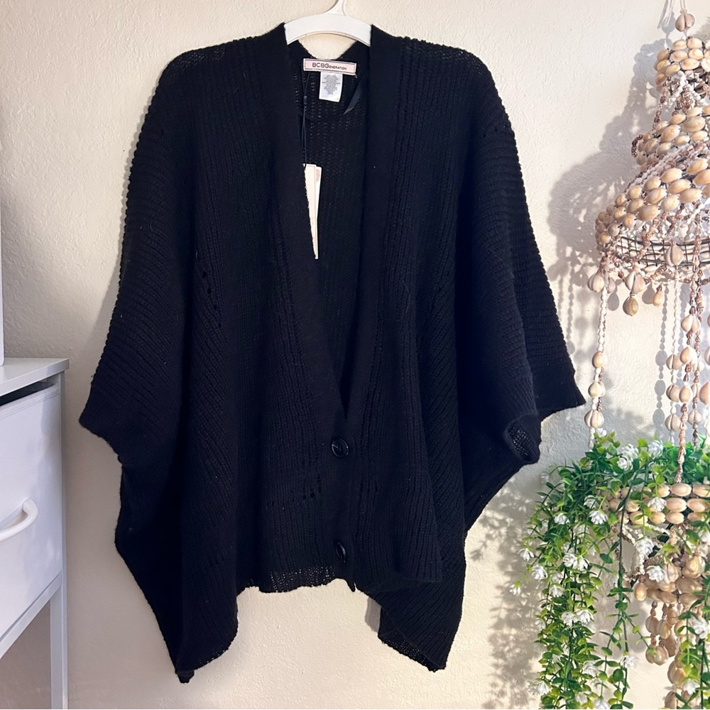 new black oversized button up cardigan sweater
